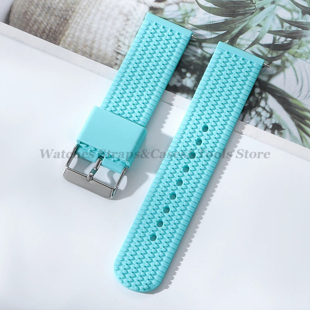 Soft Silicone Watch Bands | Quick Release Rubber Strap for All Watches