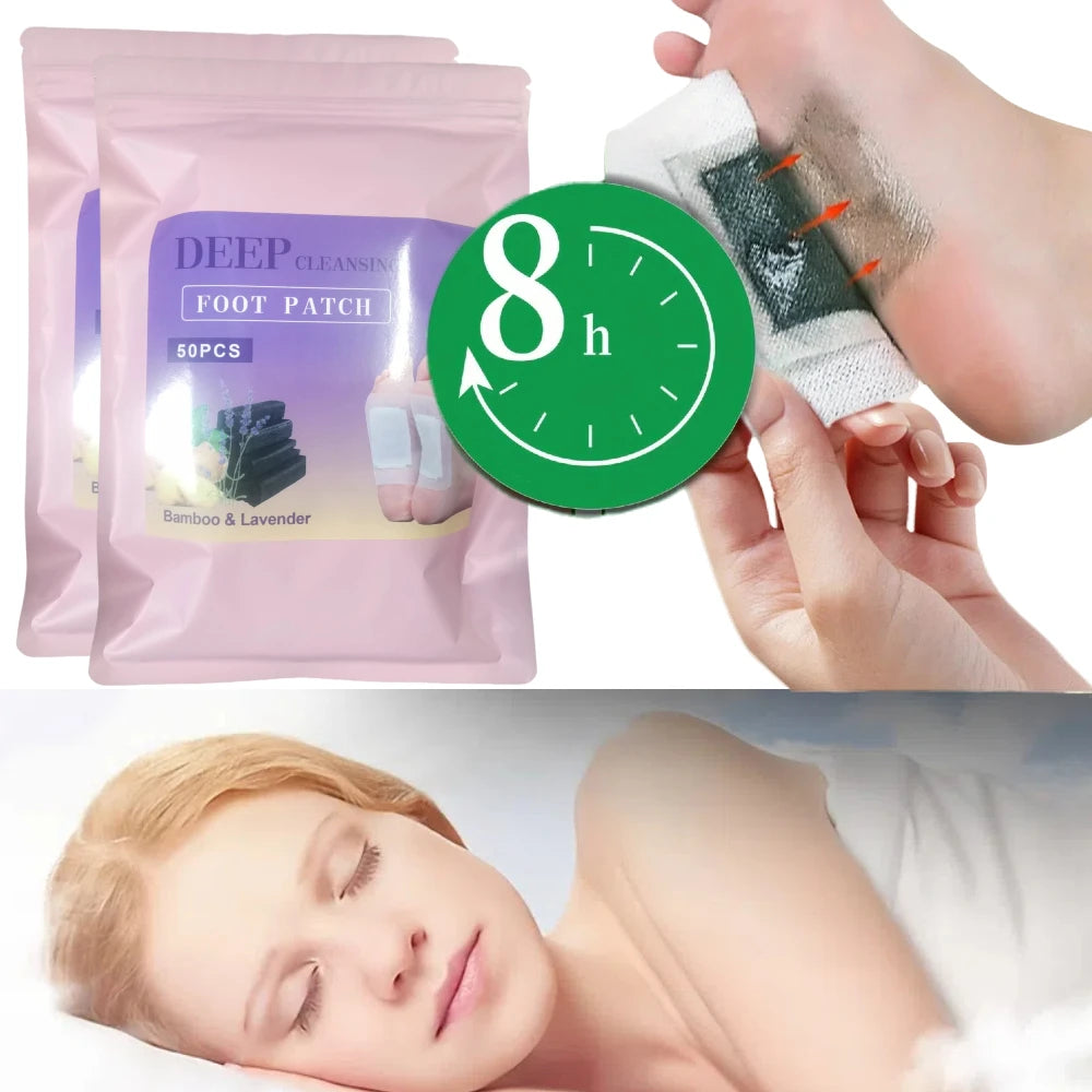 Natural Detox Foot Patches for Stress Relief & Deep Sleep