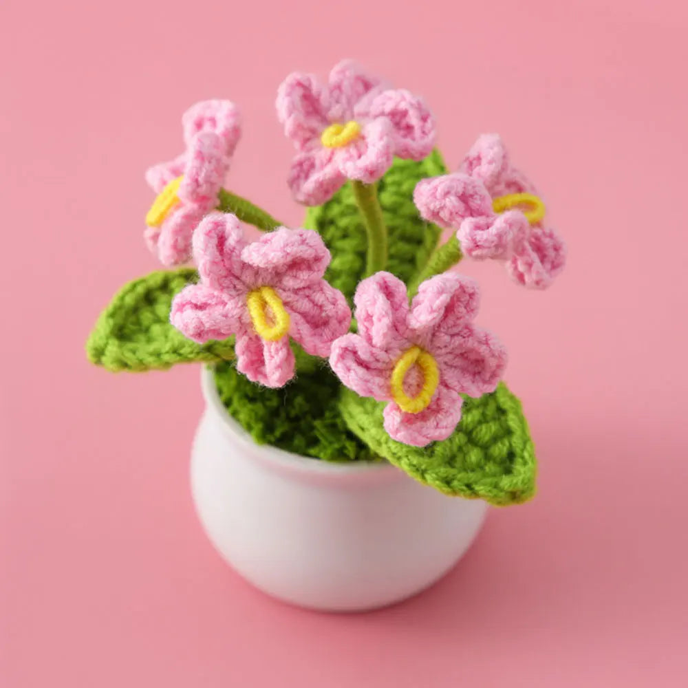 Flores de ganchillo de girasol y tulipán tejidas a mano | Encantadora decoración para el hogar
