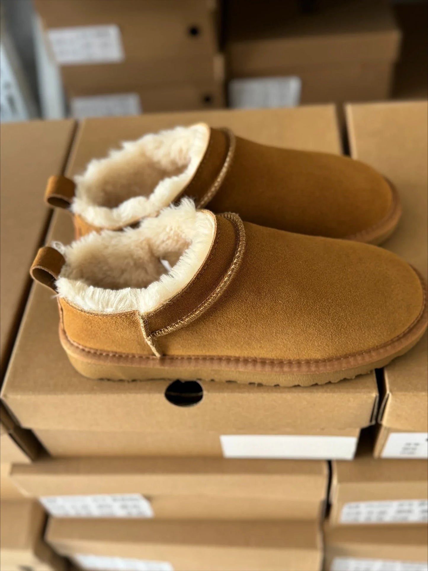 Classic Women's Snow Boots | Cozy Cowhide Wool Slippers