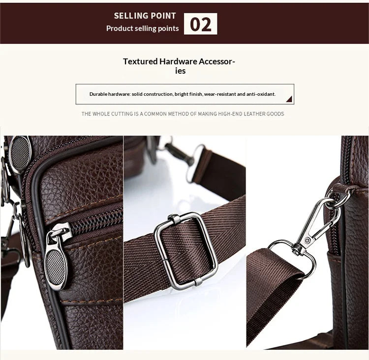 Stylish Vertical Genuine Leather Crossbody Bag for Casual Use