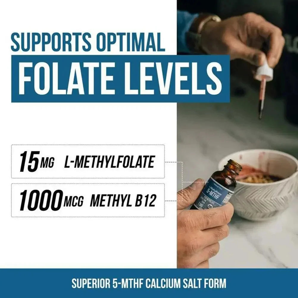 L-Methylfolate Vitamin Drops with B12 and Folic Acid