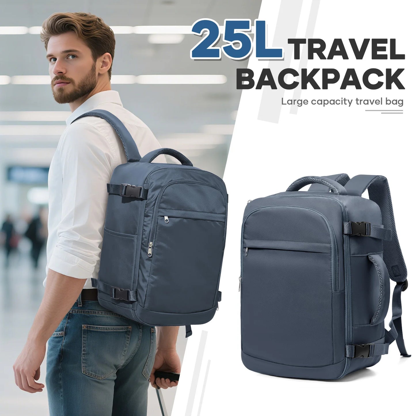 Under Seat Travel Backpack | Convenient Airplane Carry-On Bag