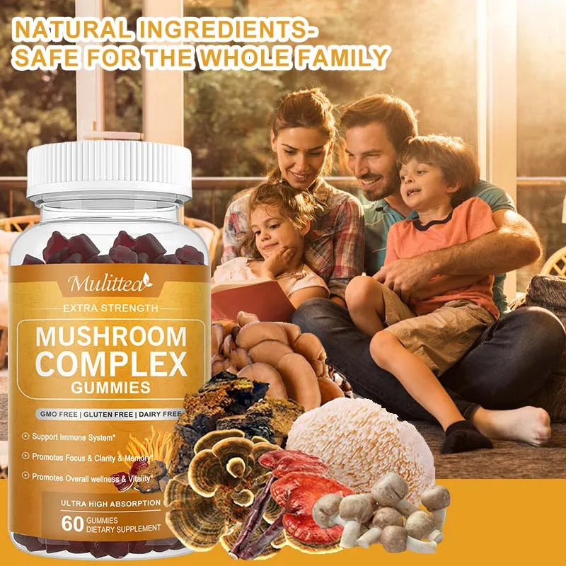 Lion’s Mane Mushroom Gummies for Immune, Memory & Mood Support