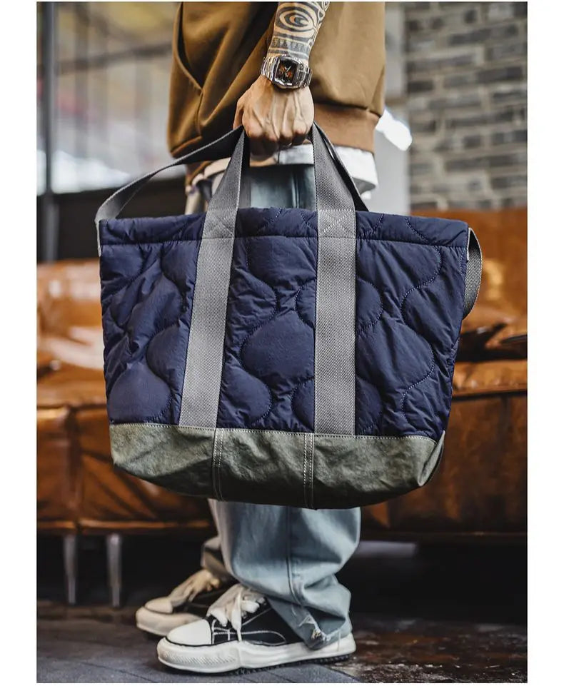 Men's Vintage Military Style Tote Bag | Large Capacity Shoulder Bag