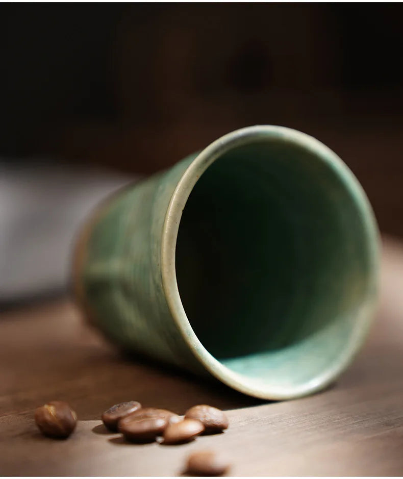 Creative Japanese Retro Ceramic Coffee Mugs | Stylish Latte Cups