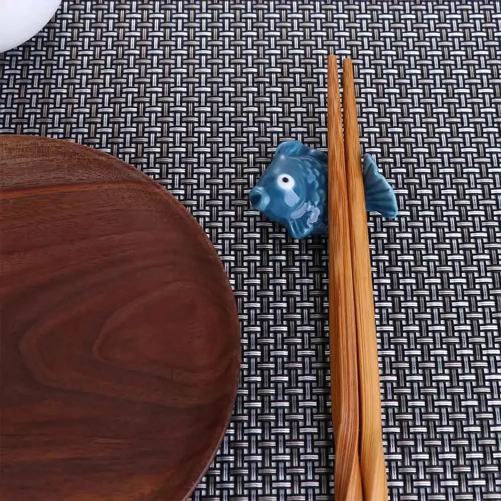 Cute Ceramic Fish-Shaped Chopsticks Holder | Creative Tableware Rack
