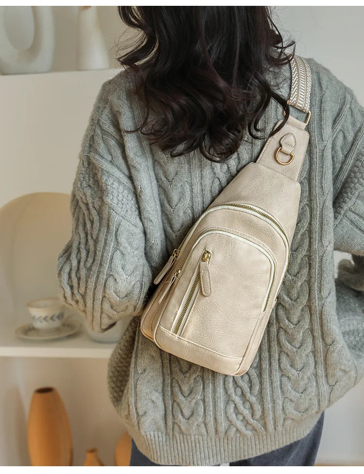 Stylish PU Leather Women Sling Bag | Versatile Crossbody Pack