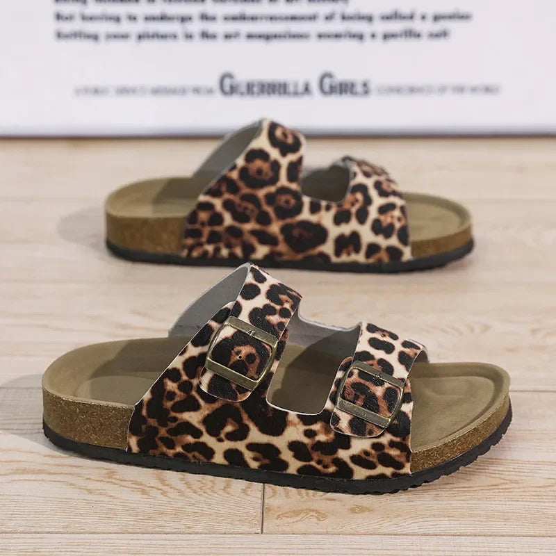 Summer Bestseller Cork Men's Flip-flops | Anti-slip Leopard Print Sandals