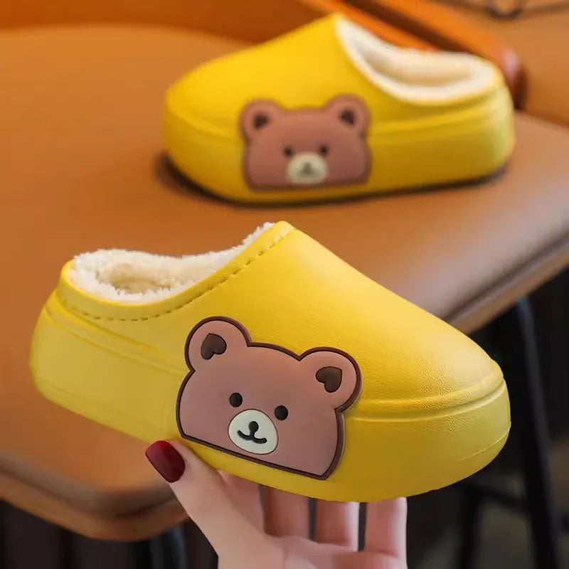 Children's Waterproof Anti-Slip Cotton Slippers | Cozy Winter Footwear
