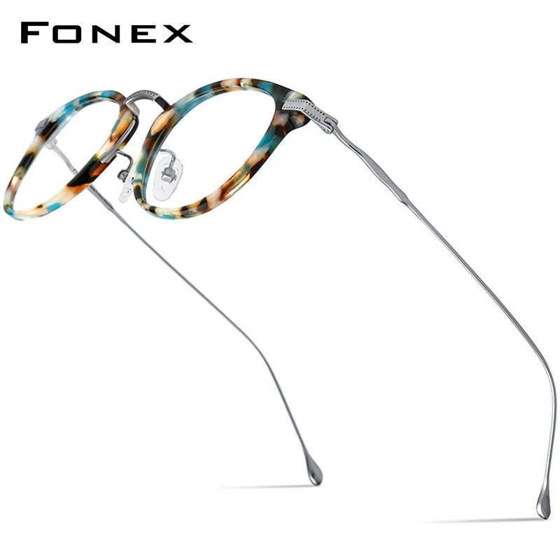 Monturas de gafas unisex cuadradas retro de titanio | Elegantes y duraderas