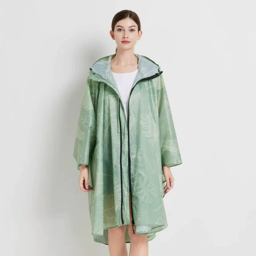 Lightweight Leopard Raincoat for Women | Waterproof Windproof Cloak