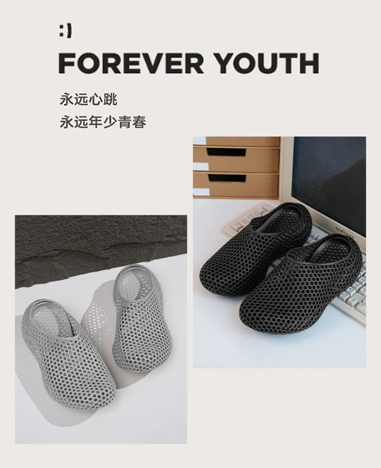 Men's Breathable EVA Clogs | 3D Printed Non-Slip Garden Shoes