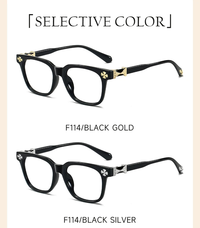 2026 New BEAU FIVE Retro Anti-Blue Light Square Frame Computer Protective Glasses Trendy Versatile High-Quality F114