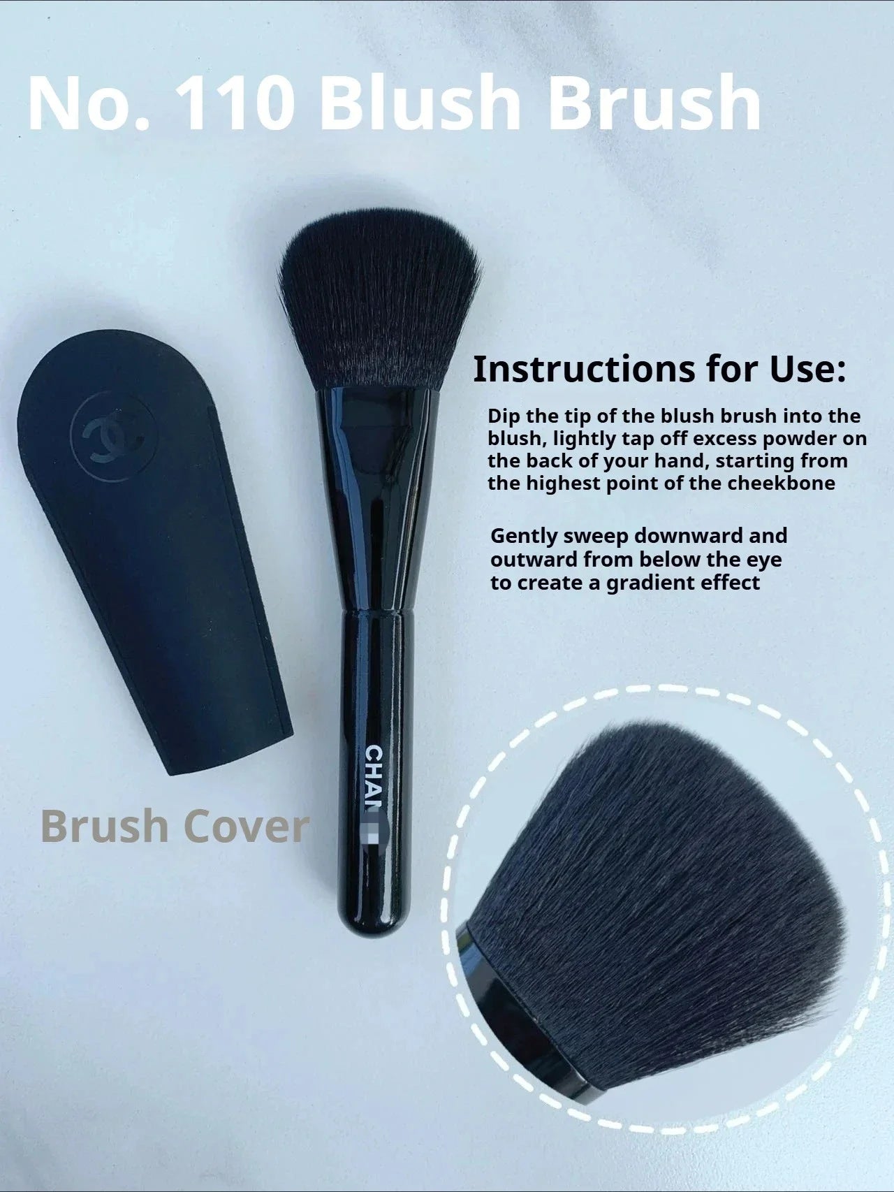 Luxury 3-Piece Goat Hair Makeup Brush Set | Perfect Gift for Her