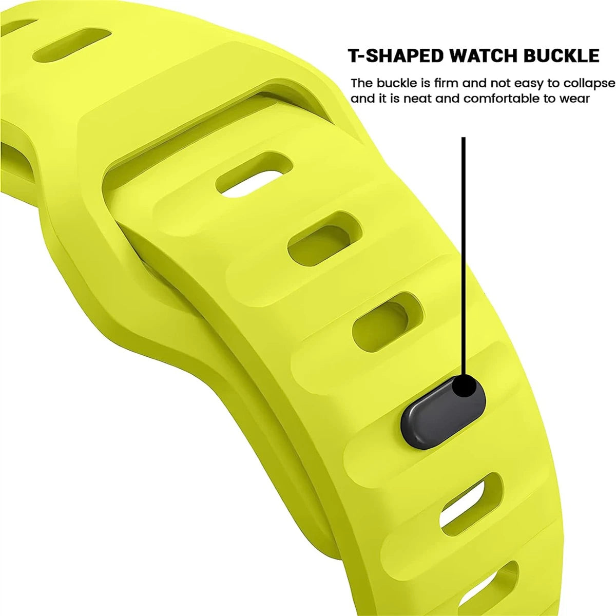 Flexible Silicone Sport Strap for Smartwatches | Comfort & Style
