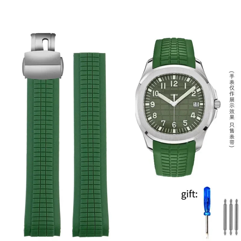 High Quality Soft Rubber Watch Band | 21mm Silicone Replacement Strap