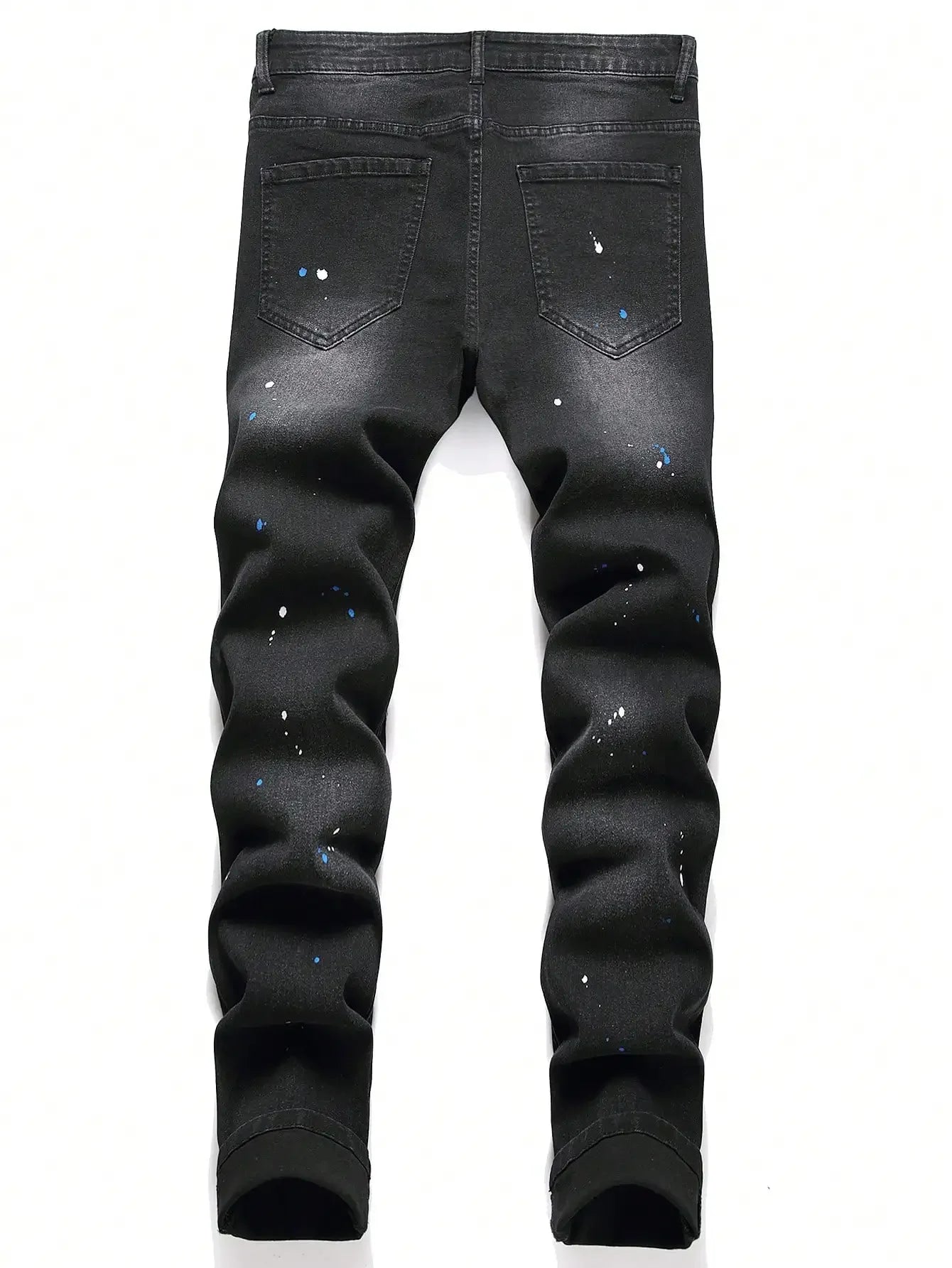 Men's Stretchy Slim Fit Ripped Denim Jeans | Casual Hip Hop Trousers