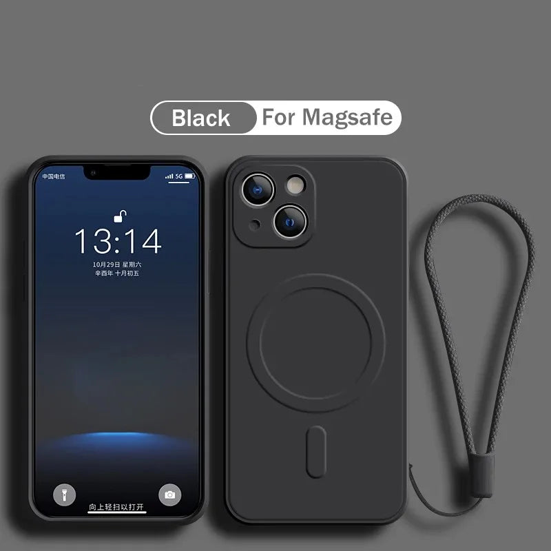 Magnetic Wireless Charge Case for iPhone | Soft Silicone Cover