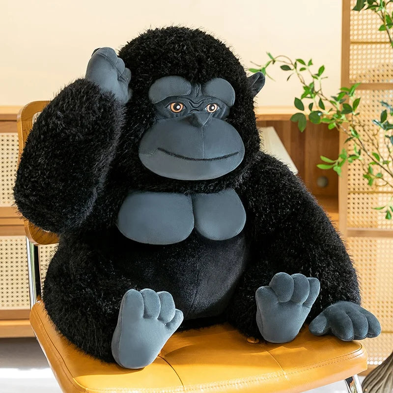 Giant Stuffed Monkey Plush Toy | Fuzzy Soft Gorilla Doll