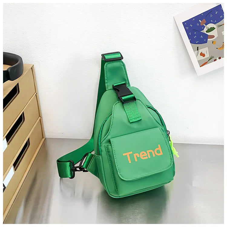 Cute Solid Color Children's Shoulder Bag | Stylish Kids Fanny Pack