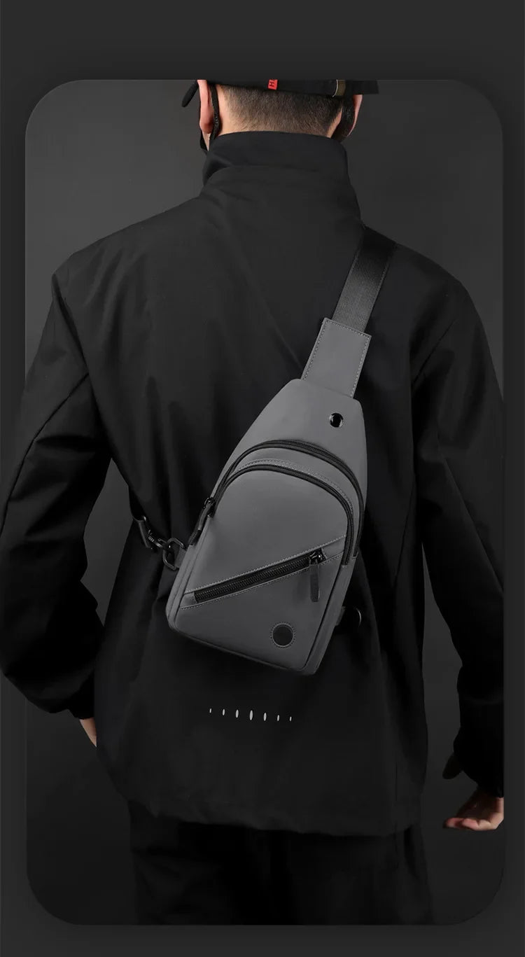 Lightweight Men's Chest Bag | Versatile Nylon Crossbody Sling