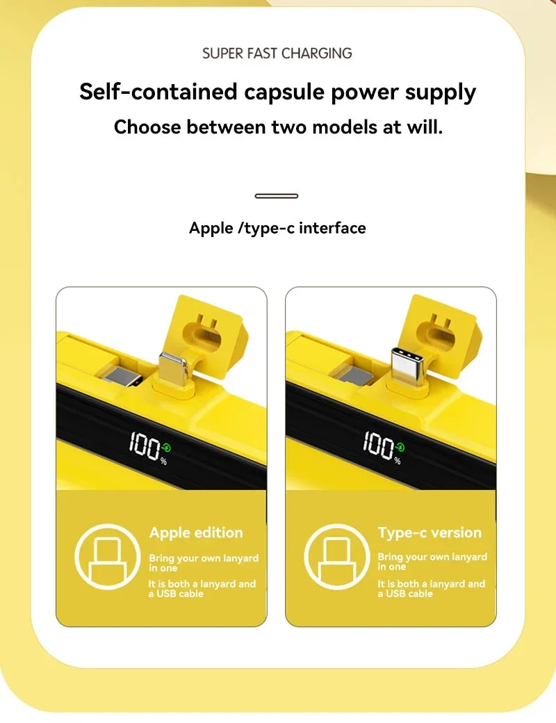 50000mAh Capsule Mobile Power Bank | Ultimate Portable Charger
