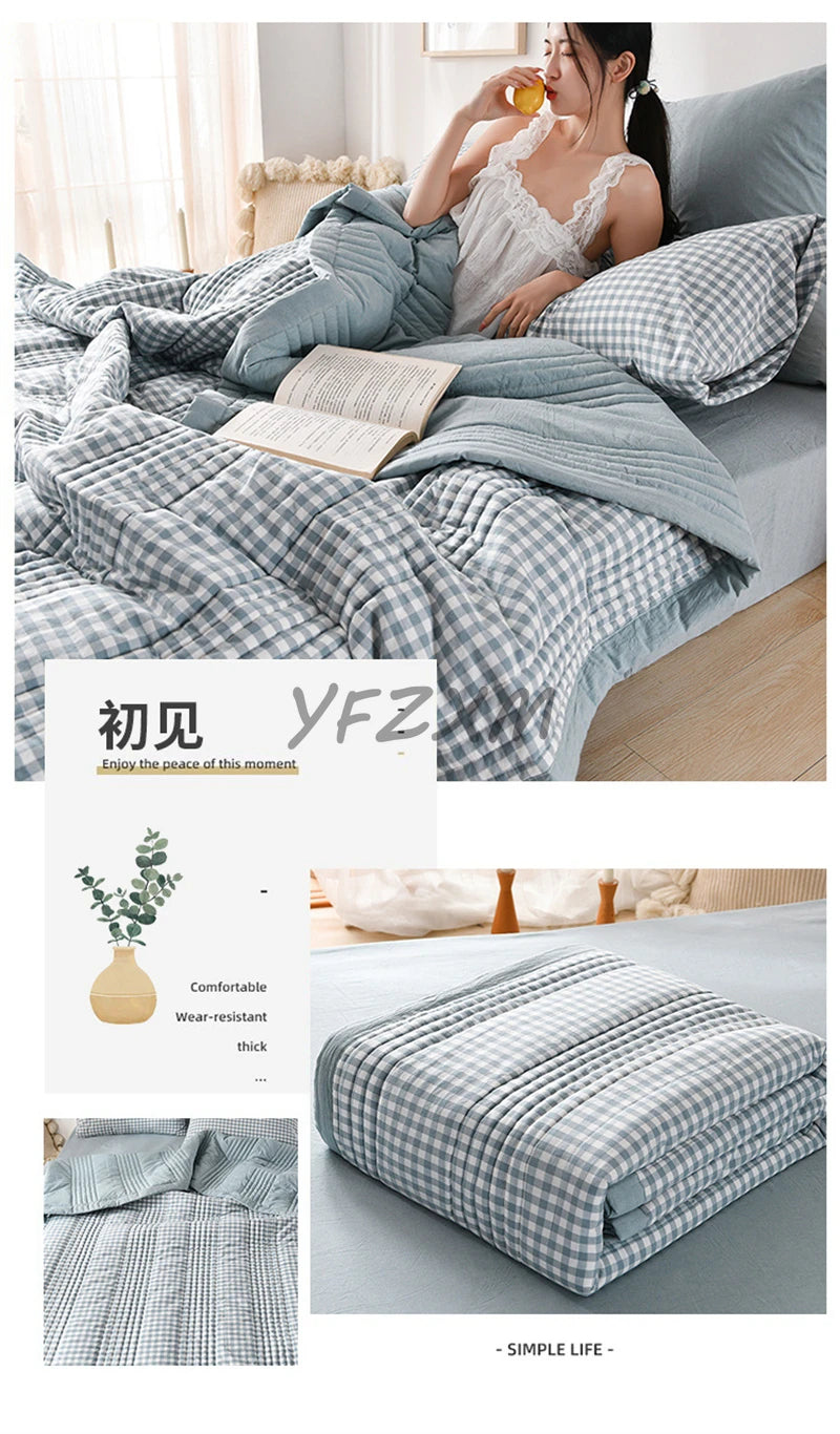 Lightweight Breathable Summer Quilt | Soft Comfortable Blanket
