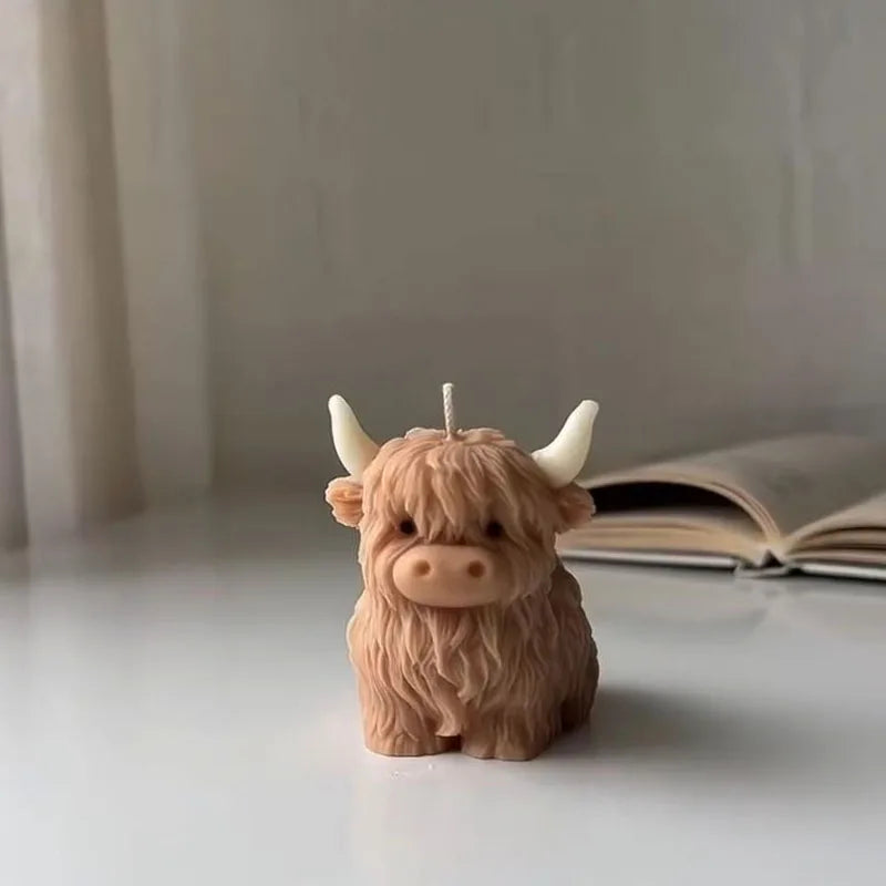Highland Cow Shaped Candle Mold | DIY Silicone Craft Mould
