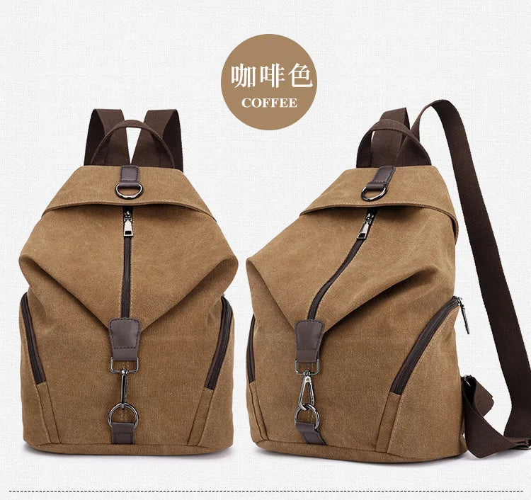 Stylish Vintage Canvas Women Backpack | Fashionable Casual Bag