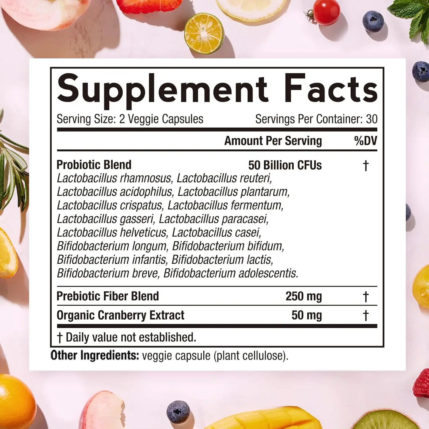Daily Women's Probiotic Supplement | 60 Caps for Gut Health