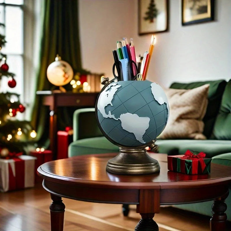 Creative Globe Pen Holder | Unique Desk Organizer for Office & Home