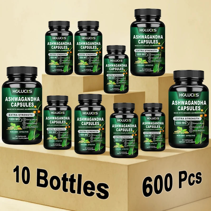 Ashwagandha Capsules for Stress Relief & Energy Support