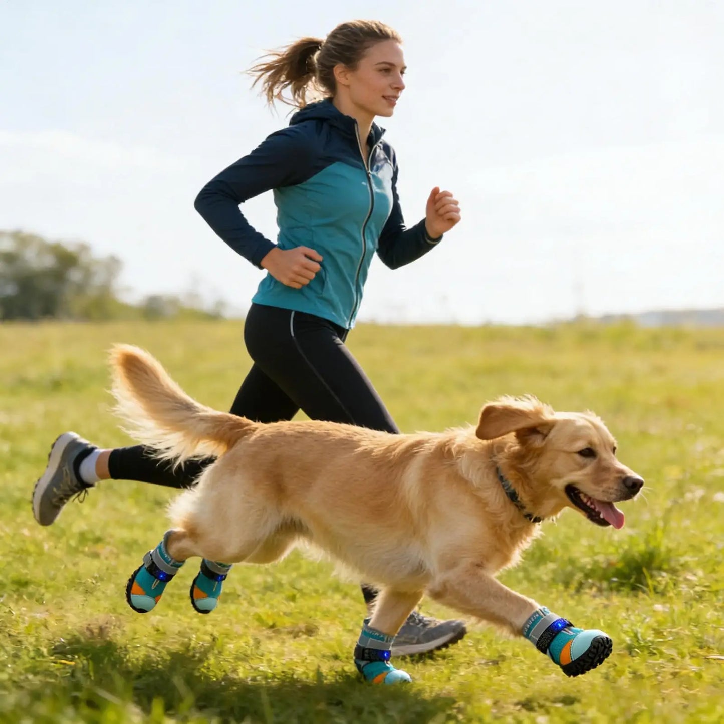 Light Up Dog Shoes | Breathable Glowing Pet Boots for Summer Fun