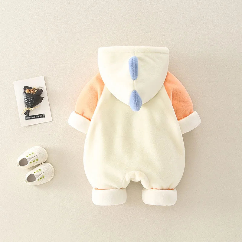 Thick Plush Newborn Baby Rompers | Cozy Winter Jumpsuit Outfits