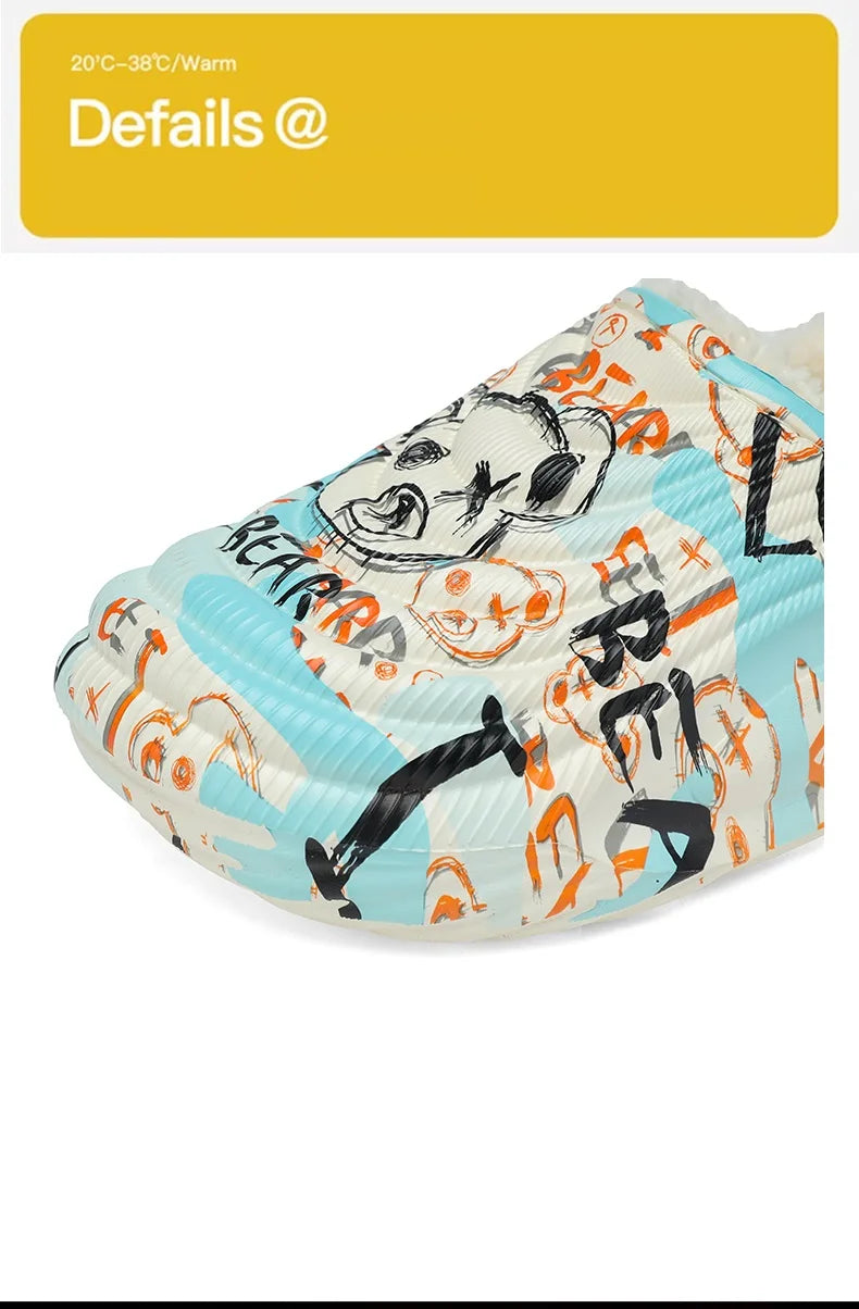 Waterproof Cotton Slippers for Men and Women | Cozy Warm Footwear