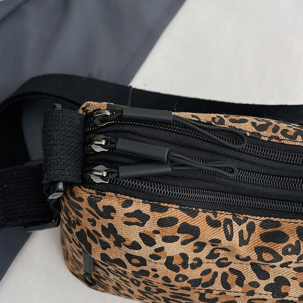 Large Capacity Leopard Print Commuter Bag | Stylish Crossbody
