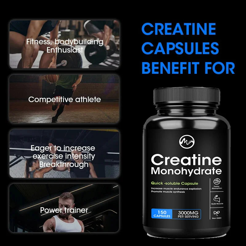 Creatine Monohydrate Capsules | Enhance Energy & Performance