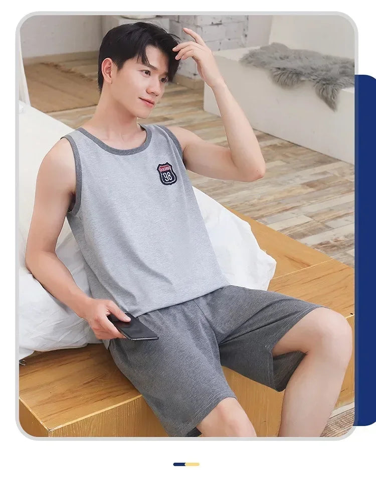 Men's Summer Pajamas | Cool & Comfortable Short-Sleeve Sleepwear