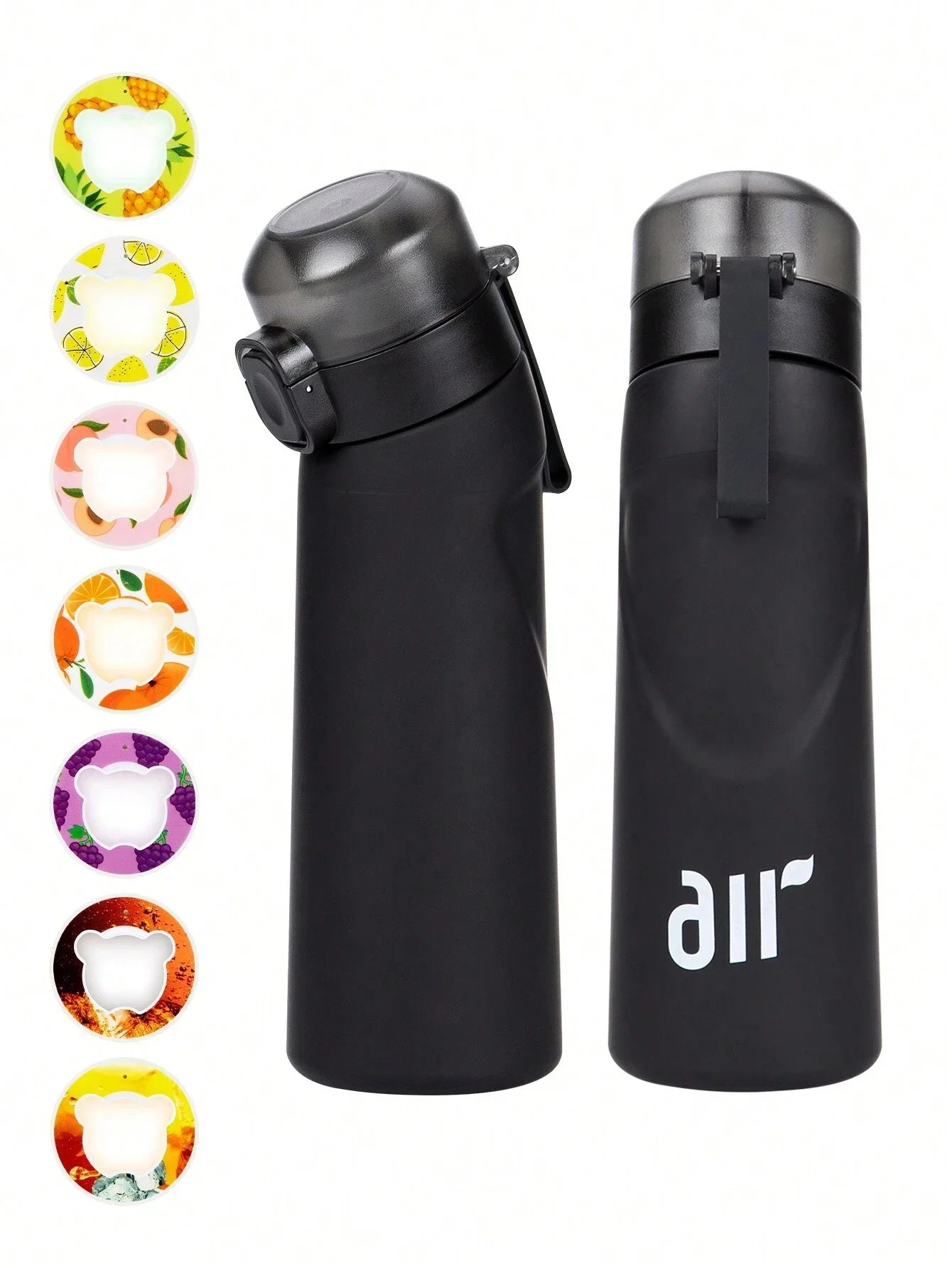Portable Fruit-Scented Water Bottle with Flavor Pods for Sports