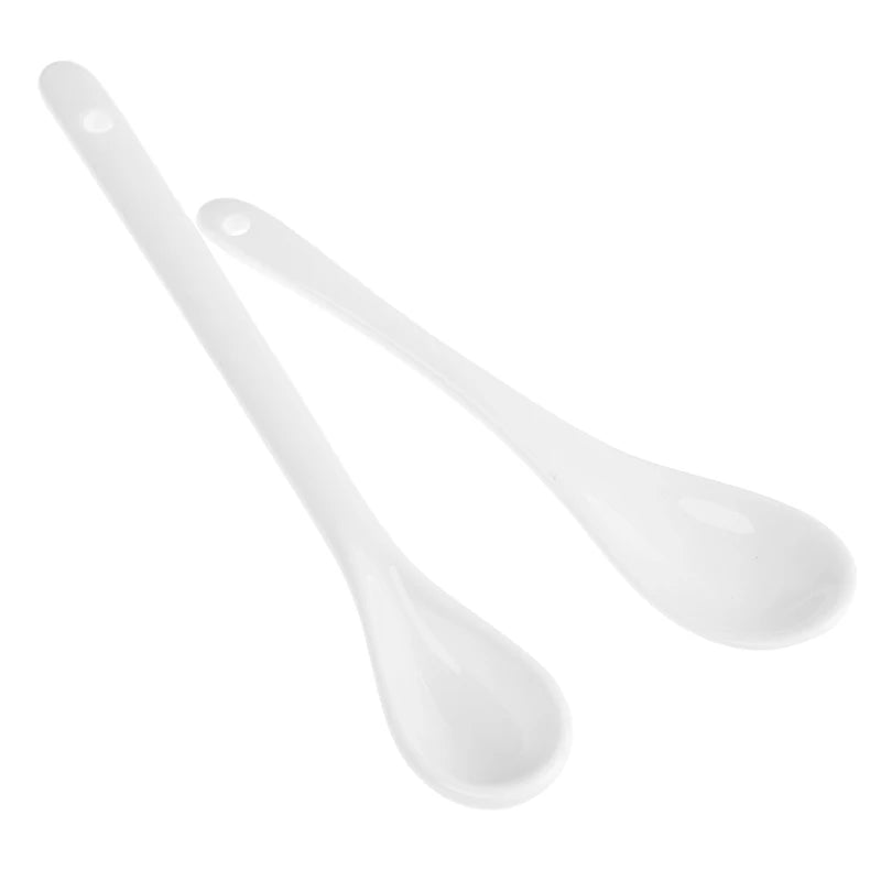 Elegantes Minicucharas de Porcelana Blanca | Perfectas para Té y Postres