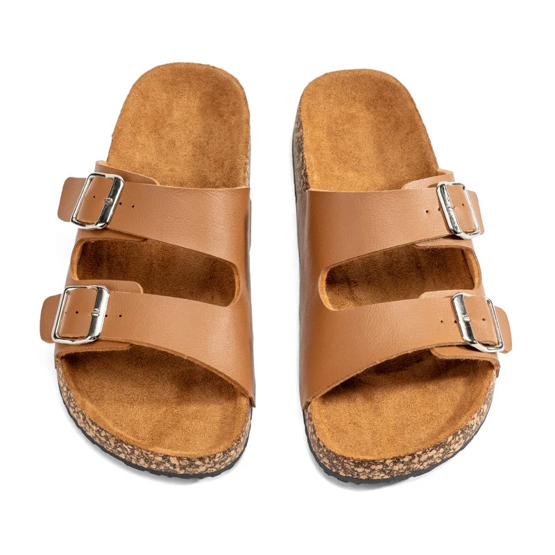 Comfortable Unisex Summer Cork Slippers for Outdoor Use