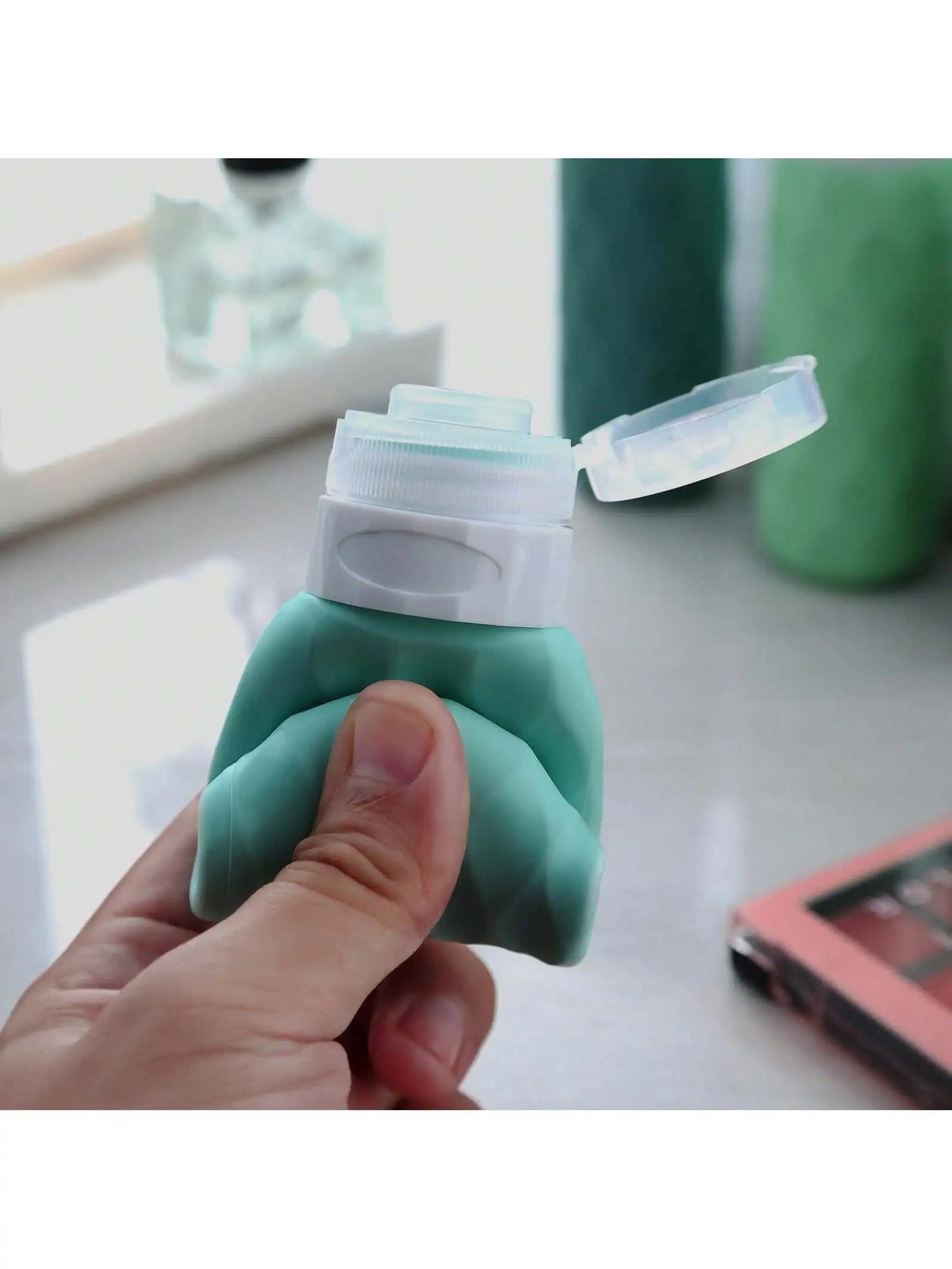 Silicone Travel Bottles - 4 Pack for Toiletries & Liquids
