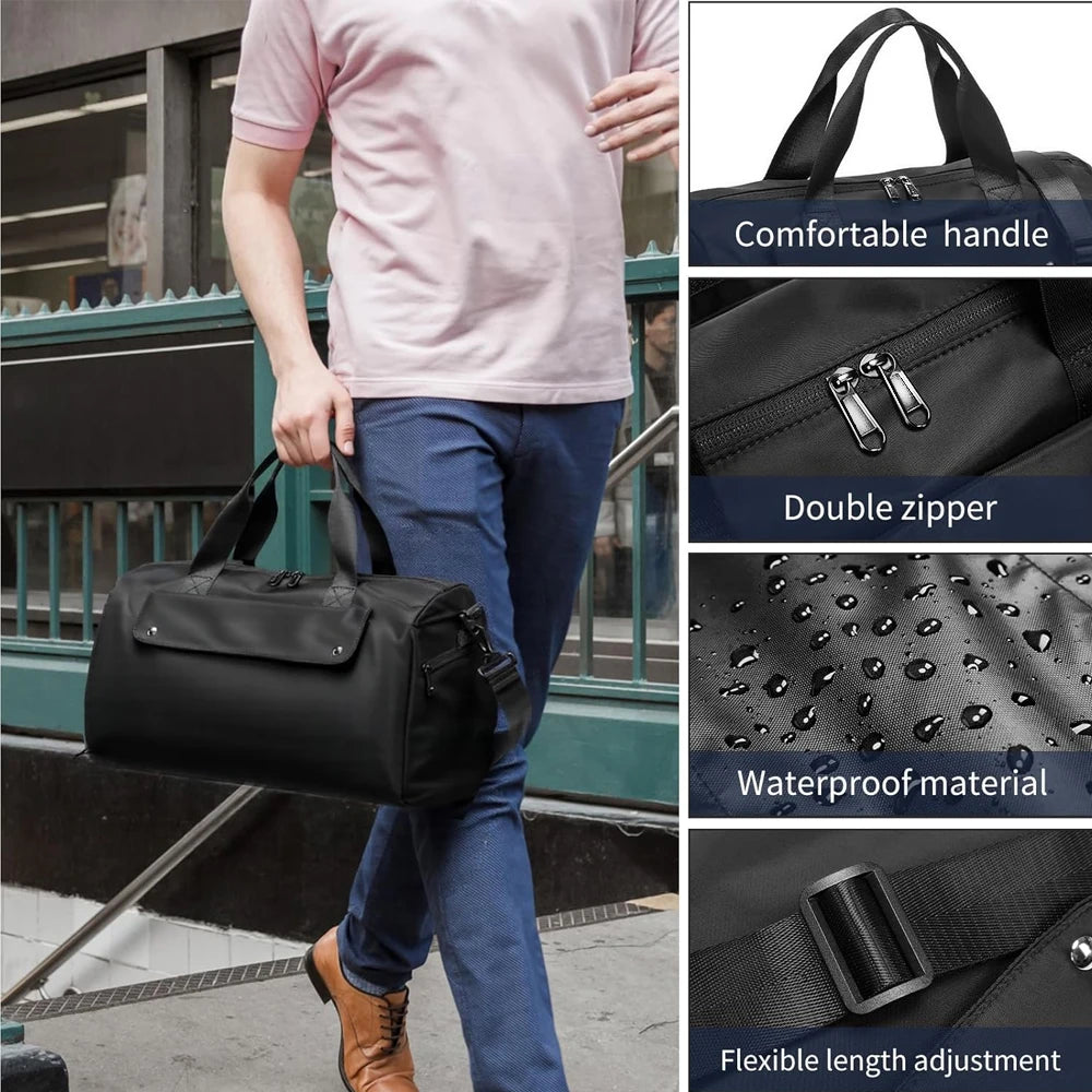 Versatile Gym Bag with Shoe & Wet Compartment for Travel & Sports