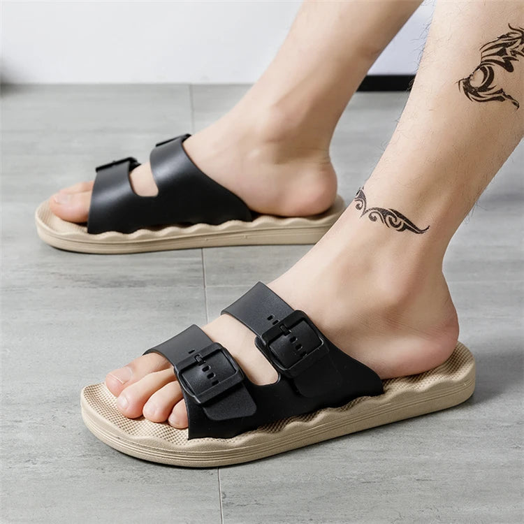 Comfortable Adjustable Men's Summer Slippers | Lightweight Beach Sandals