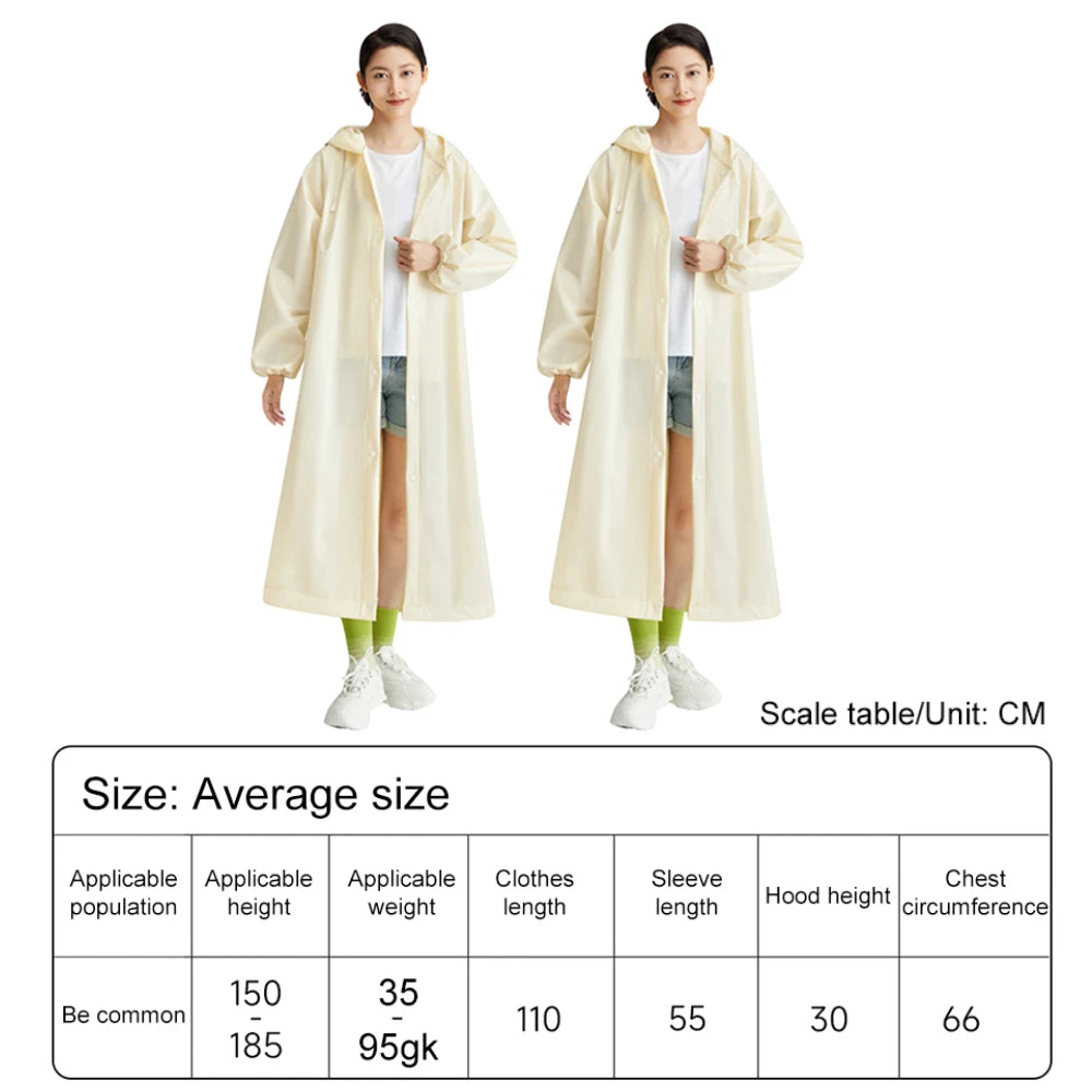 Thickened Waterproof Adult Raincoat | Unisex Hooded Outdoor Gear