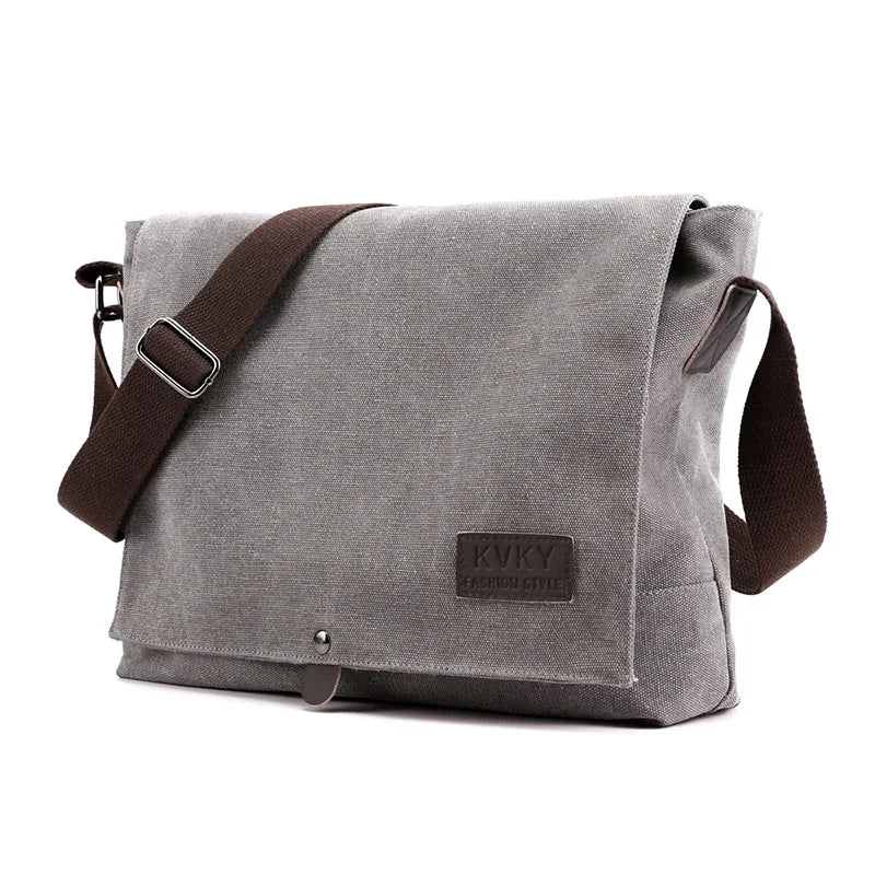 Bolso bandolera de lona de alta calidad para hombre | Elegante bolso satchel