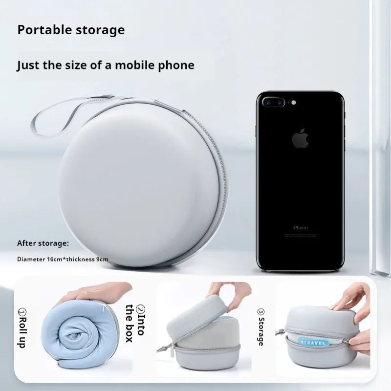 Portable Memory Foam Travel Neck Pillow — U-Shape Comfort Support Cushion for Airplane, Office & Home Rest