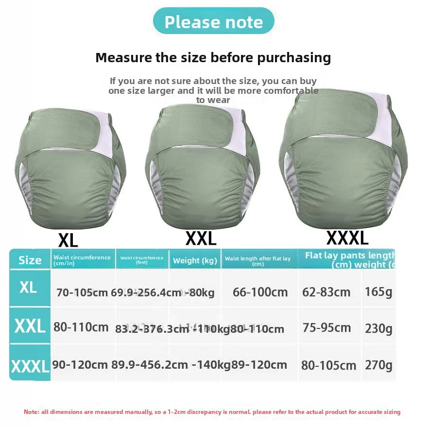 Washable Adult Cloth Diapers | Reusable, Waterproof & Anti-Leak