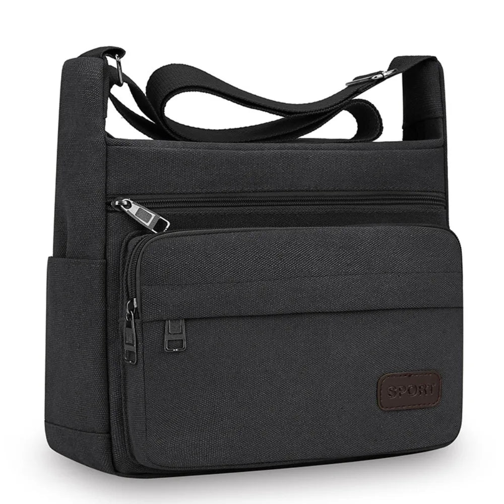 Bolso de Hombro de Lona Duradero de Gran Capacidad | Estilo Bandolera Versátil